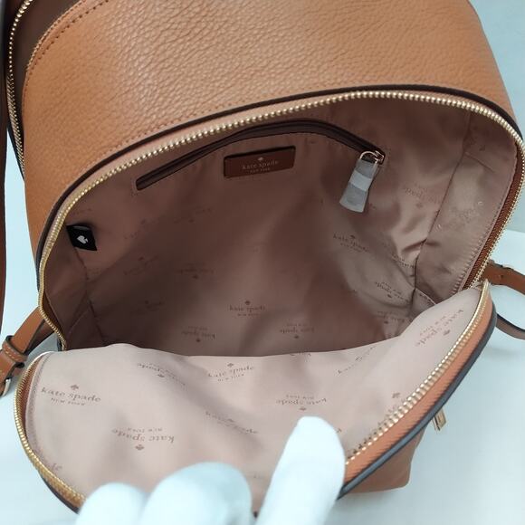 Kate Spade New York Lena Brown Leather Zipper Closure Top Handle Backpack - NWT main image 14